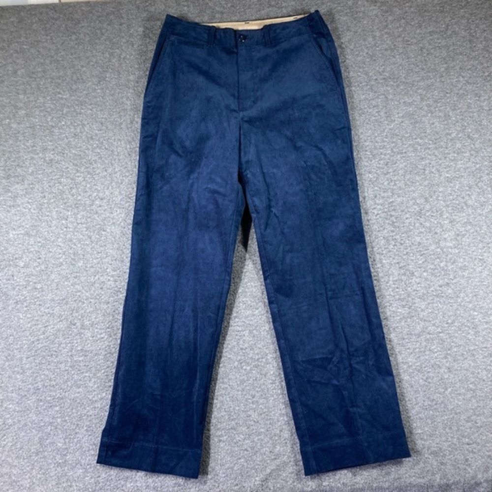 Banana Republic Corduroy Pants Mens 32X31 Blue Flat Front Straight Leg Button Cl